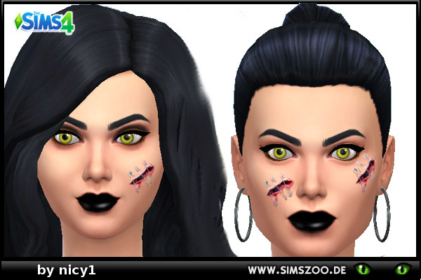 Sims 4 Halloween scars by Nicy1 at Blacky’s Sims Zoo