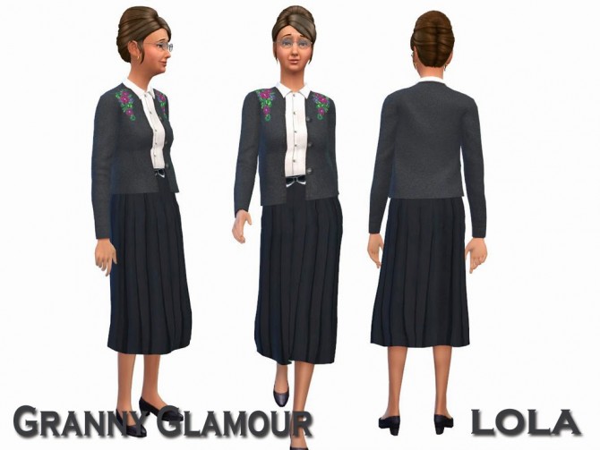 Sims 4 Glam evening dress + granny glamour by Lola at Sims and Just Stuff