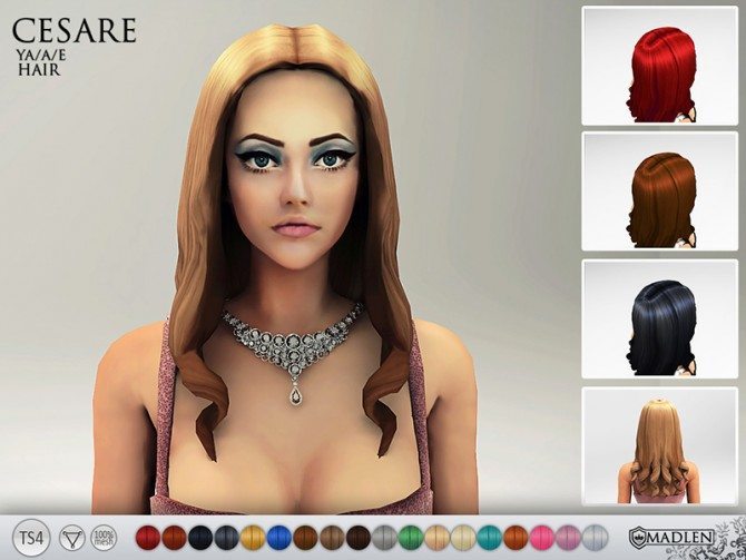 Sims 4 Madlen Cesare Hair by MJ95 at TSR