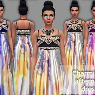 Rich Lace Cocktail Dress by melisa inci at TSR » Sims 4 Updates