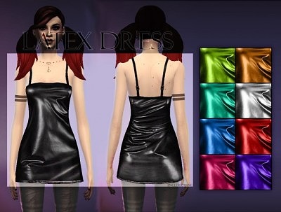 Shiny Latex Dress at Jingleriot’s Sims