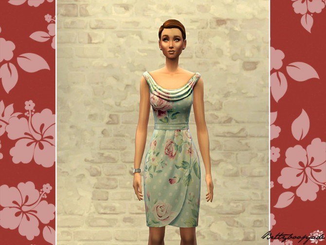 Sims 4 PRETTY LITTLE FLOWER dresses by Bettyboopjade at Sims Artists