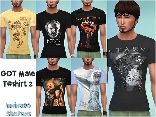 Sims 4 GOT Male T shirts by lenina 90 at Sims Fans