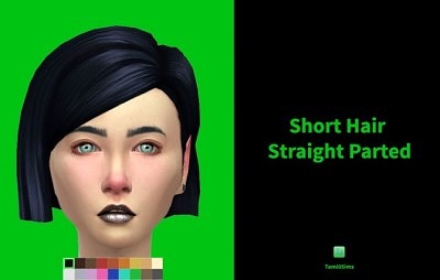 Short hair straight parted at Life Sims – tami05ims
