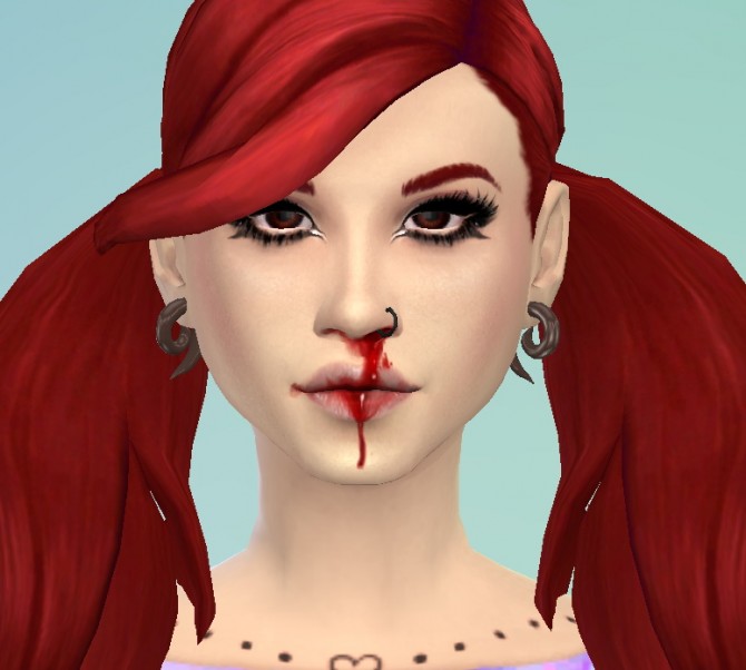 Sims 4 Nosebleed Skin Overlay at Jingleriot’s Sims