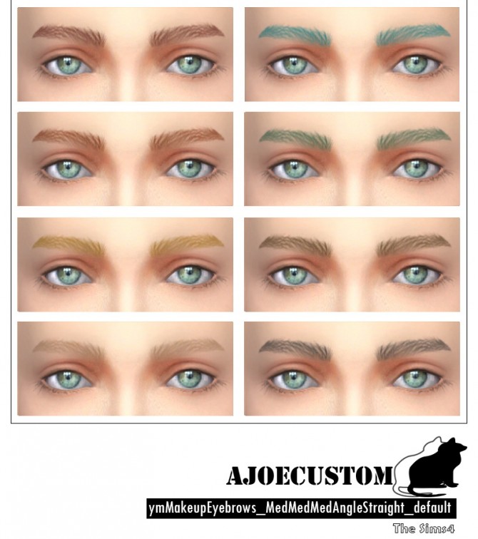 Sims 4 Makeup Eyebrows 18 colors at Ajoe Custom