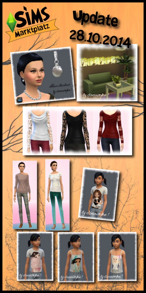Sims 4 9 clothes recolors and wall at Sims Marktplatz