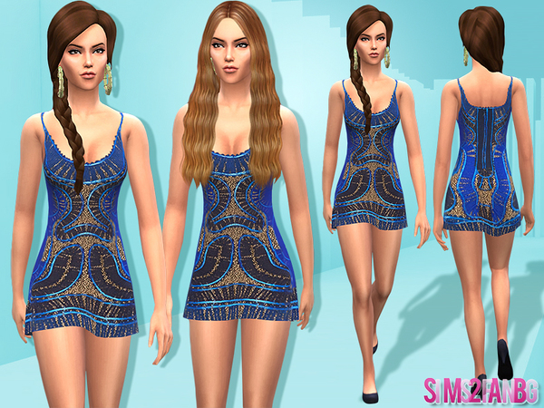 Sims 4 Female designer dress by sims2fanbg at TSR