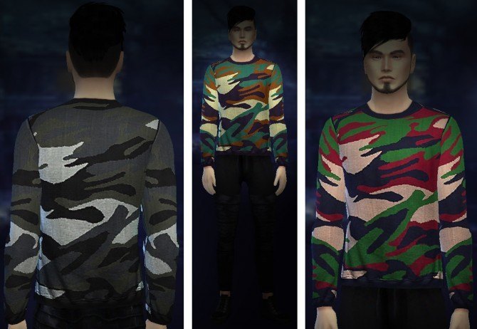 Sims 4 Camo Sweater at Jingleriot’s Sims