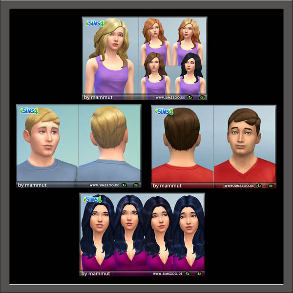Sims 4 Hair recolors at Blacky’s Sims Zoo