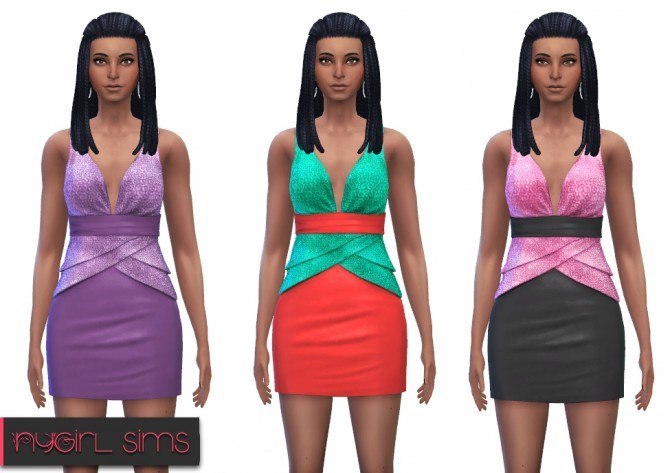 Sims 4 Random dress recolor at NyGirl Sims