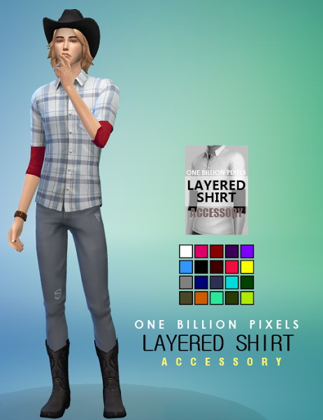 Sims 4 Accessory Layered Shirt at One Billion Pixels