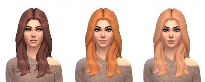 Sims 4 G’day…12 Long Wavy Hair recolors at Busted Pixels