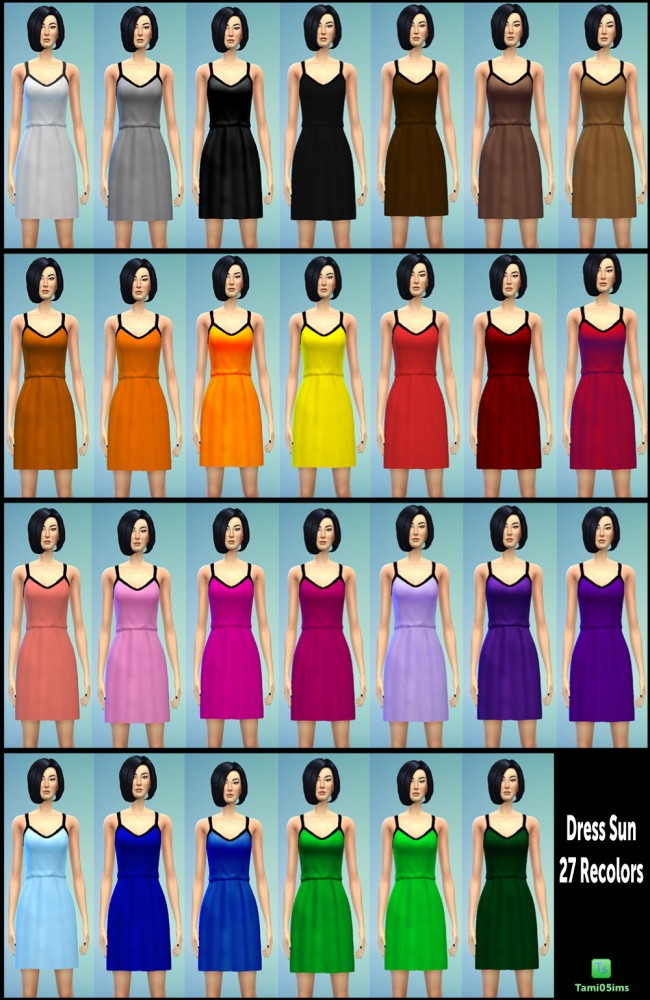 Sims 4 Dress sun 27 recolors at Life Sims – tami05ims