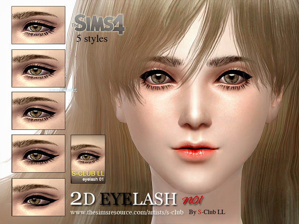 Sims 4 LL eyelash 01 by S Club at TSR
