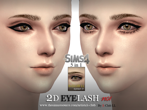Sims 4 LL eyelash 01 by S Club at TSR