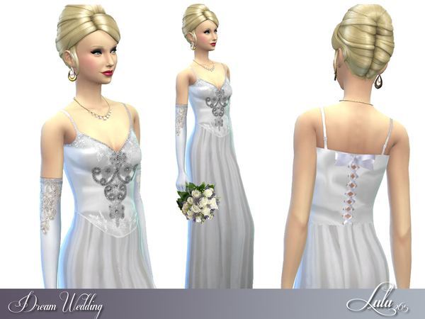 Sims 4 Dream Wedding dress by Lula265 at TSR