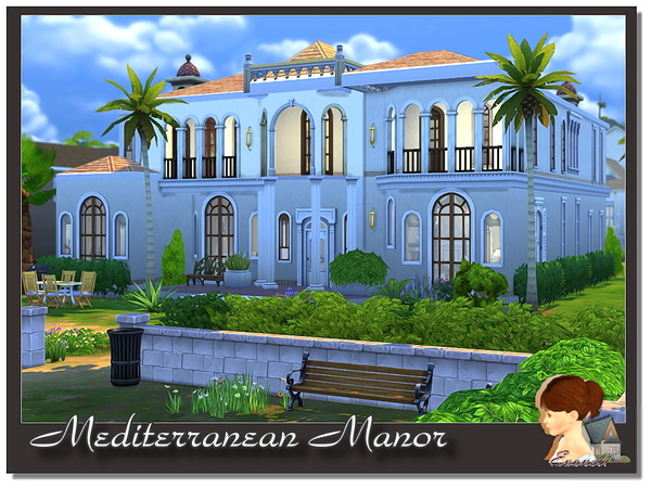 Sims 4 Mediterranean Manor by evanell at TSR