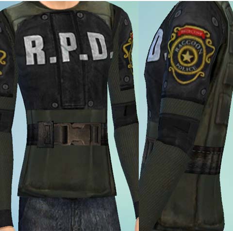 Sims 4 Racoon City Police Department uniform at Sims Fans