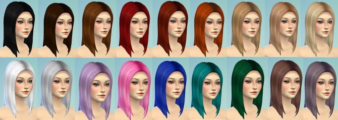 Sims 4 LONG STRAIGHT HAIR RETEXTURE at Sevenhills Sims