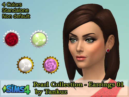 Sims 4 Pearl Collection earrings 01 by Tankuz at Sims 3 Game