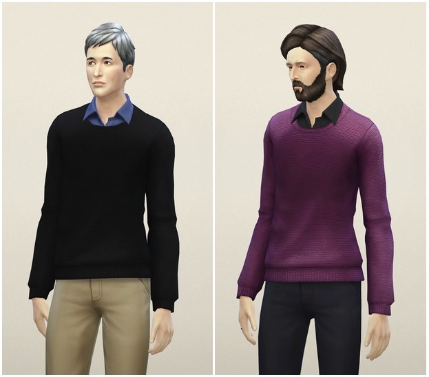 Sims 4 Basic Sweater B for males at Rusty Nail