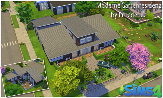 Sims 4 Moderne Garden residence by Pruedence at All 4 Sims