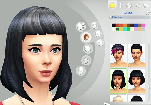 Sims 4 Cleo hair, in Maxis colours at SqquareSims