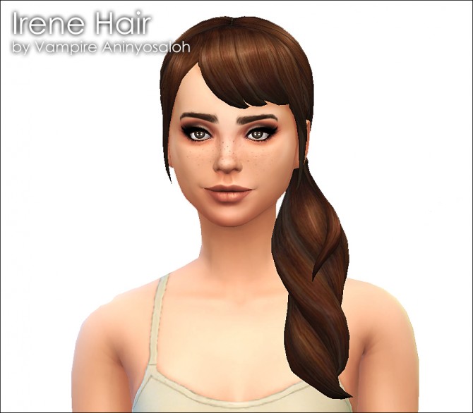 Sims 4 Irene Hair NEW MESH by Vampire aninyosaloh at Mod The Sims