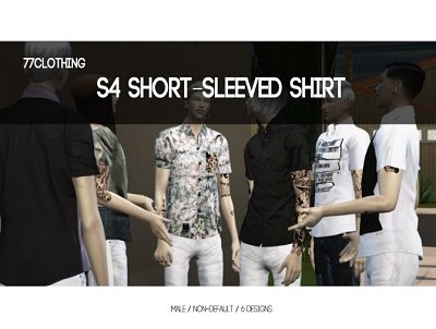 77Clothing S4 short sleeved shirt at The77Sims3