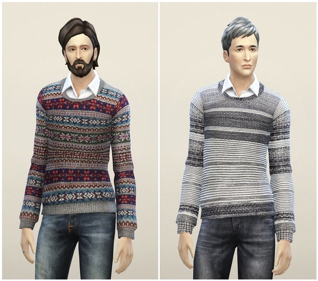 Sims 4 Basic Sweater C for males at Rusty Nail
