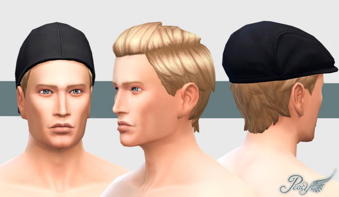 Sims 4 Sleek Pompadour F2M Hair Conversion at Simsational Designs