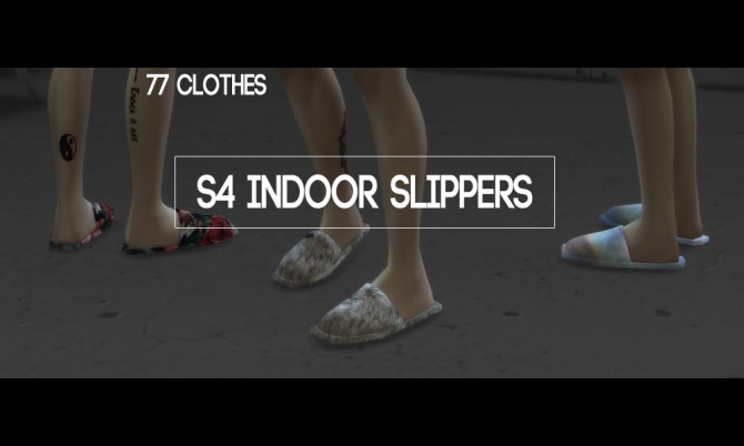 Sims 4 S4 indoor slippers at The77Sims3