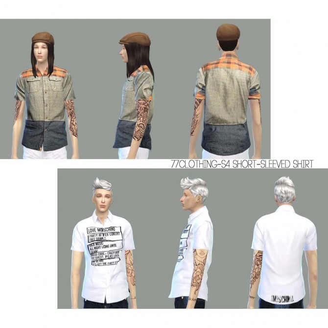 Sims 4 77Clothing S4 short sleeved shirt at The77Sims3