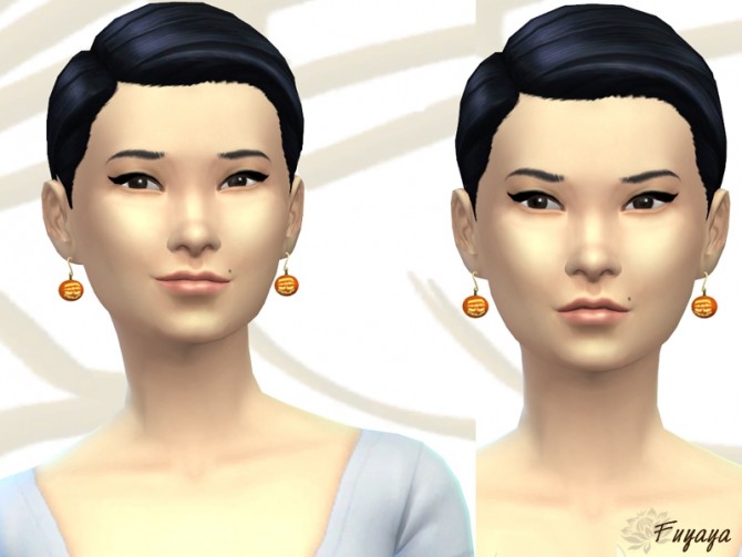 Sims 4 Pumpkin earrings by Fuyaya at Sims Artists