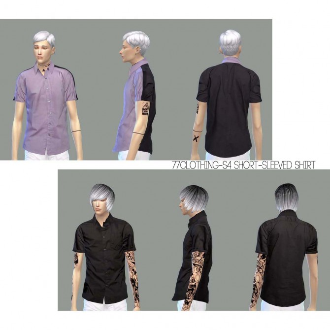 Sims 4 77Clothing S4 short sleeved shirt at The77Sims3