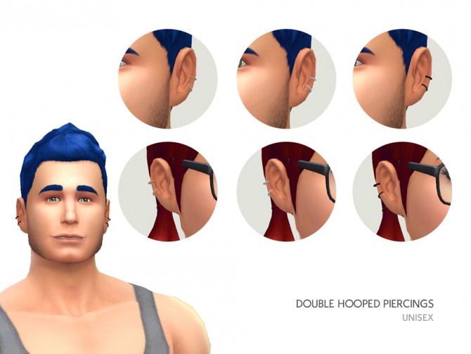 Sims 4 Double hooped earrings at LumiaLover Sims