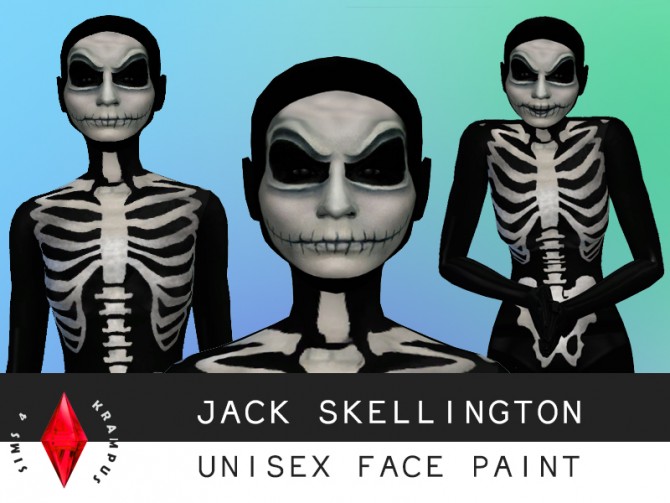 Sims 4 Jack Skellington face paint at Sims 4 Krampus