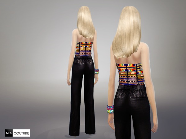 Sims 4 Contrast Jumpsuit by MissFortune at TSR