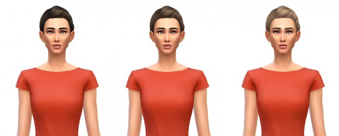 Sims 4 French braided bun 12 recolors at Busted Pixels
