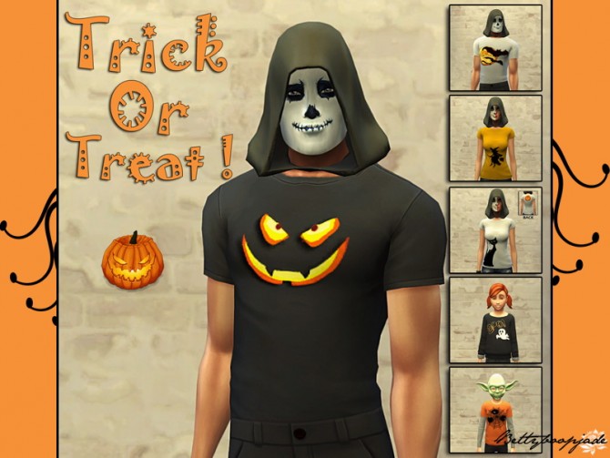 Sims 4 Halloween t shirts by Bettyboopjade at Sims Artists