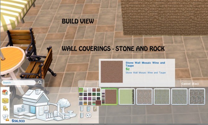 Sims 4 Stone Wall in Mosaic 20 Colours by Simmiller at Mod The Sims