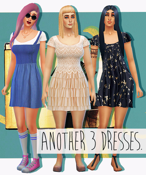 Sims 4 Another 3 Dresses at Sim sala sim