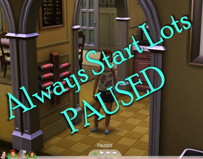 Sims 4 Always Start Lots Paused by scumbumbo at Mod The Sims