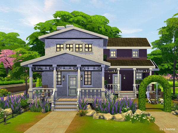 Sims 4 Lavender Road medium house by Lhonna at TSR