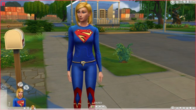 Sims 4 Supergirl suit with 8 tops and bottoms to match by Cloud2 at Mod The Sims