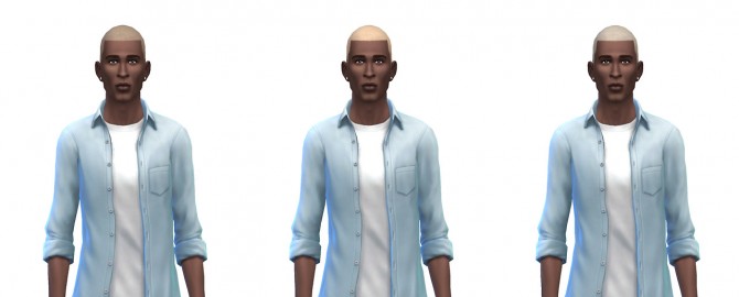 Sims 4 Buzz cut hair AM 12 recolors at Busted Pixels