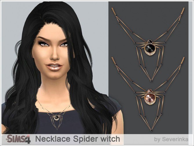 Sims 4 Necklace Spider witch at Sims by Severinka