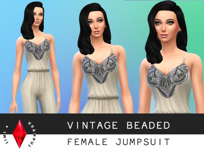 Sims 4 Vintage beaded jumpsuit at Sims 4 Krampus