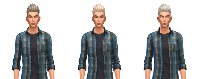 Sims 4 Short Spikey AM hair 12 recolors at Busted Pixels